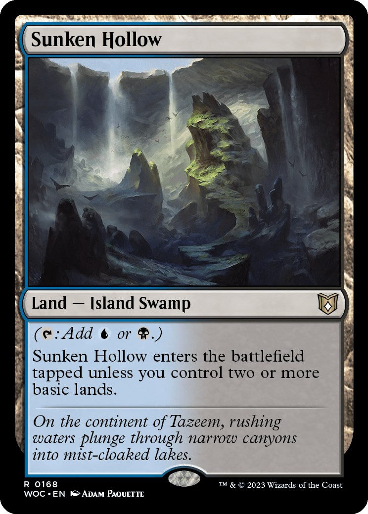 Sunken Hollow [Wilds of Eldraine Commander] | Dumpster Cat Games