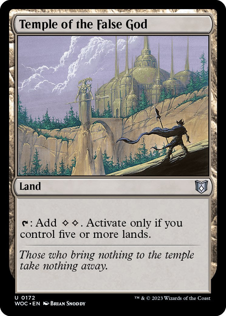 Temple of the False God [Wilds of Eldraine Commander] | Dumpster Cat Games