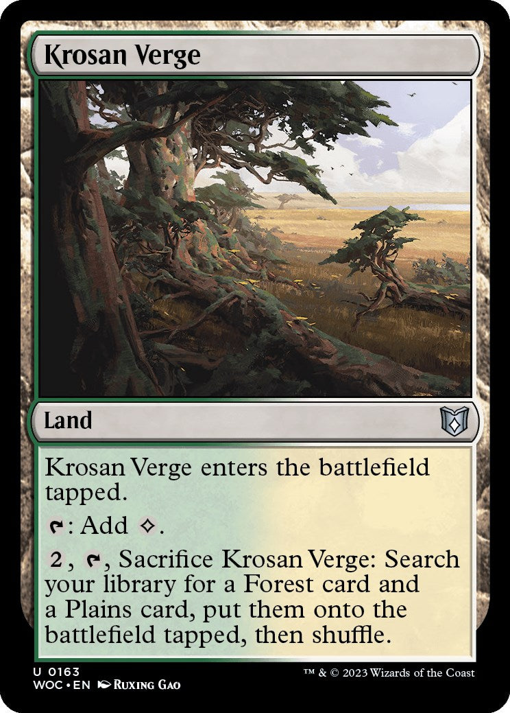 Krosan Verge [Wilds of Eldraine Commander] | Dumpster Cat Games