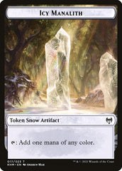 Elf Warrior // Icy Manalith Double-Sided Token [Kaldheim Tokens] | Dumpster Cat Games