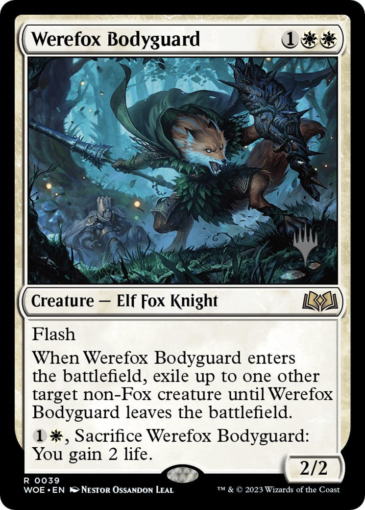 Werefox Bodyguard (Promo Pack) [Wilds of Eldraine Promos] | Dumpster Cat Games