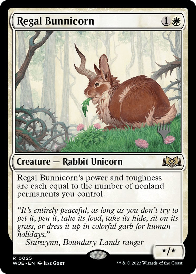 Regal Bunnicorn (Promo Pack) [Wilds of Eldraine Promos] | Dumpster Cat Games