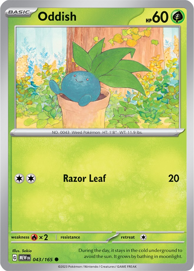 Oddish (043/165) [Scarlet & Violet 151] | Dumpster Cat Games