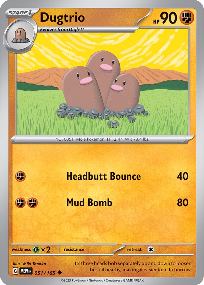 Dugtrio (051/165) [Scarlet & Violet 151] | Dumpster Cat Games