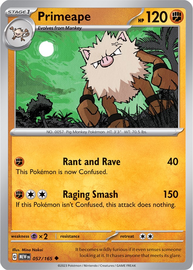 Primeape (057/165) [Scarlet & Violet 151] | Dumpster Cat Games