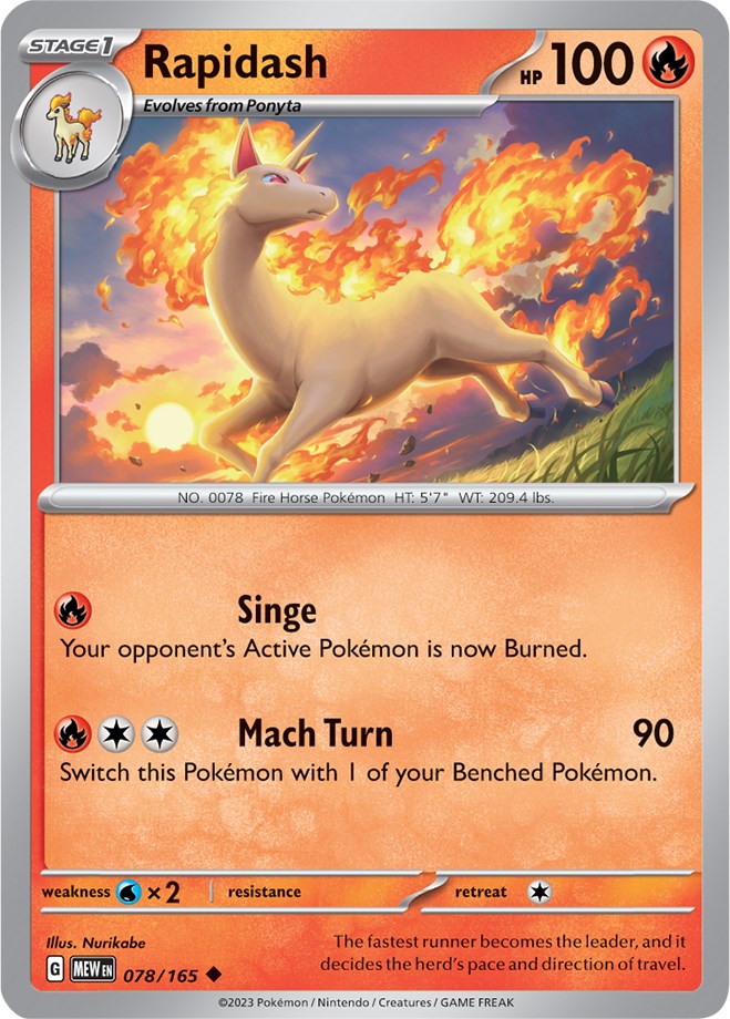 Rapidash (078/165) [Scarlet & Violet 151] | Dumpster Cat Games