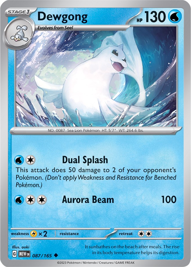 Dewgong (087/165) [Scarlet & Violet 151] | Dumpster Cat Games