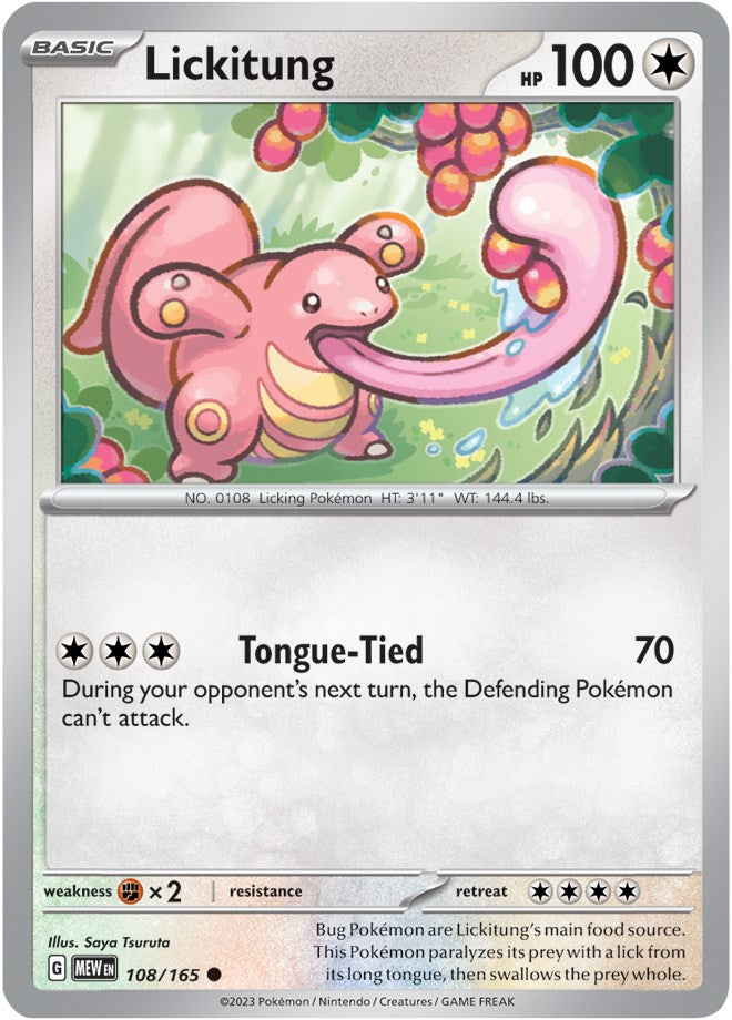 Lickitung (108/165) [Scarlet & Violet 151] | Dumpster Cat Games