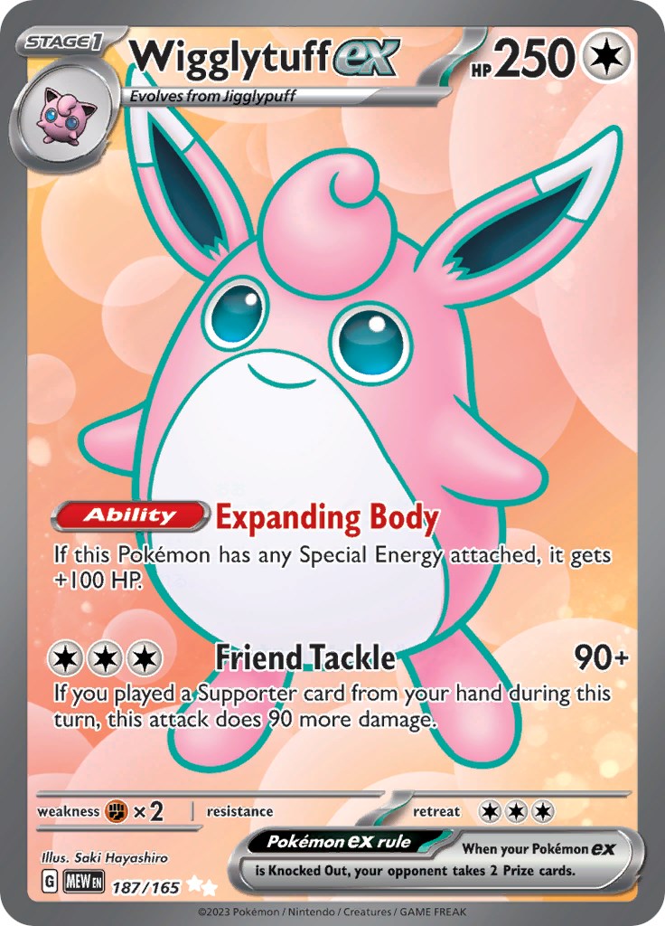 Wigglytuff ex (187/165) [Scarlet & Violet 151] | Dumpster Cat Games