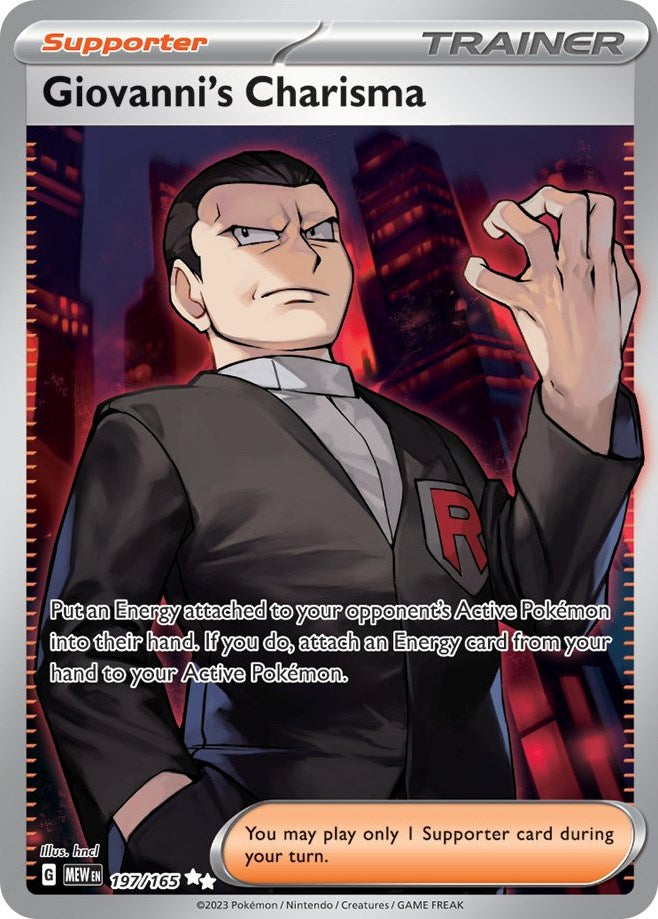 Giovanni's Charisma (197/165) [Scarlet & Violet 151] | Dumpster Cat Games
