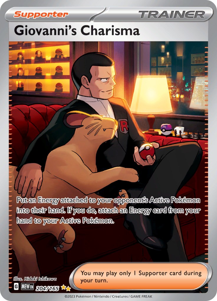 Giovanni's Charisma (204/165) [Scarlet & Violet 151] | Dumpster Cat Games