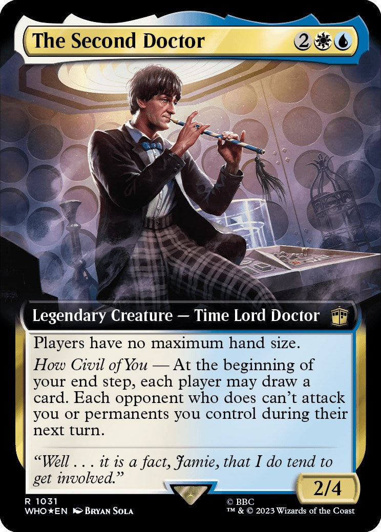 The Second Doctor (Extended Art) (Surge Foil) [Doctor Who] | Dumpster Cat Games