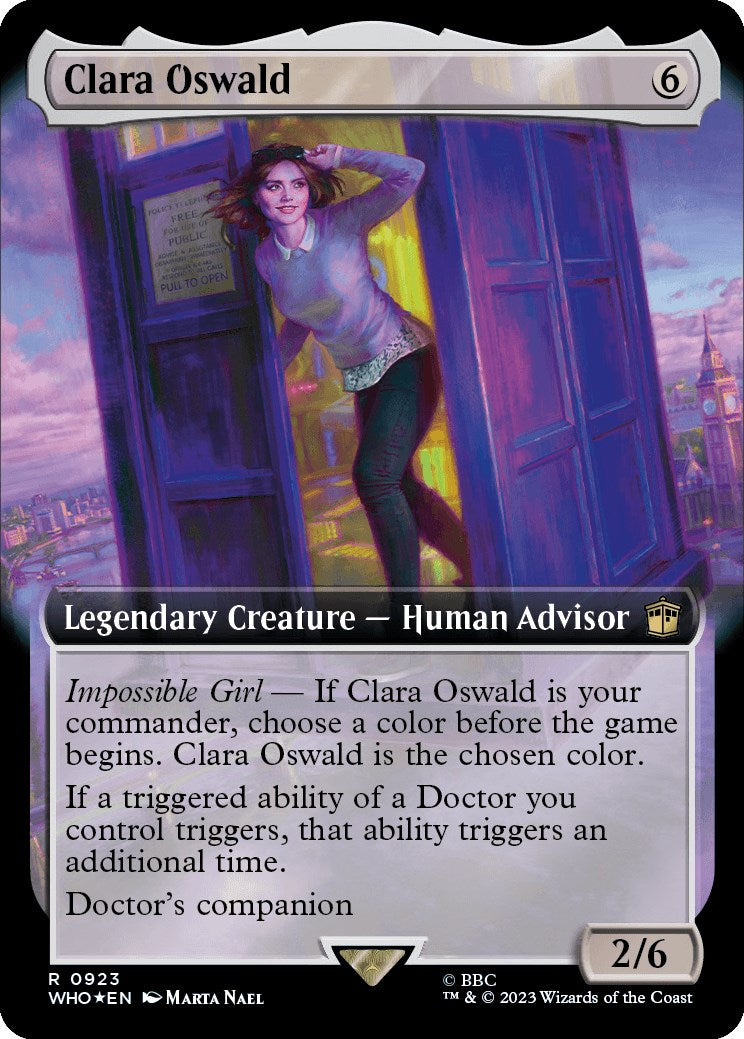 Clara Oswald (Extended Art) (Surge Foil) [Doctor Who] | Dumpster Cat Games