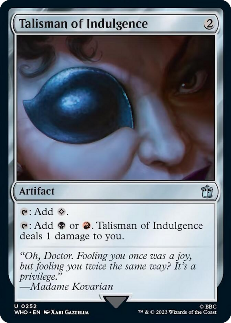 Talisman of Indulgence [Doctor Who] | Dumpster Cat Games