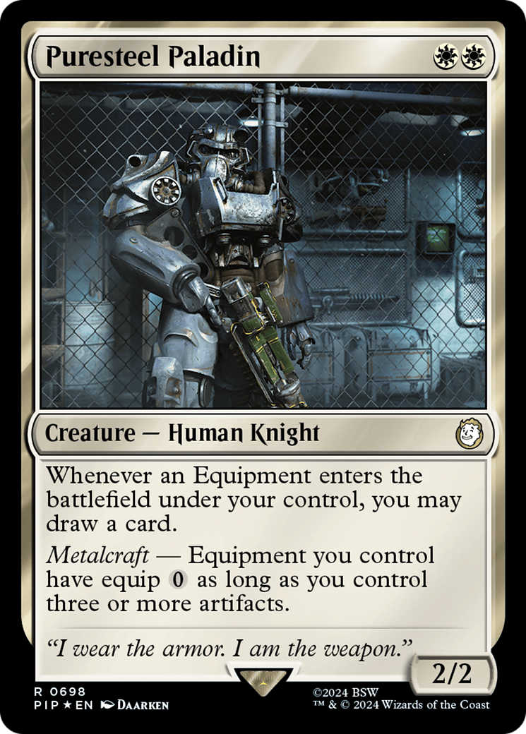 Puresteel Paladin (Surge Foil) [Fallout] | Dumpster Cat Games
