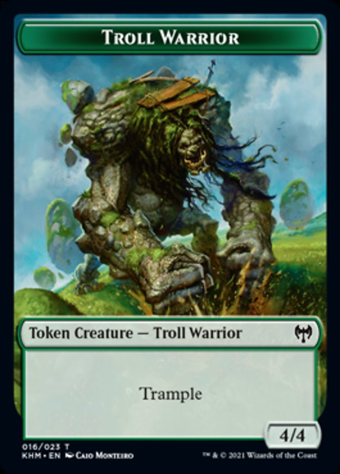 Troll Warrior Token [Kaldheim Tokens] | Dumpster Cat Games