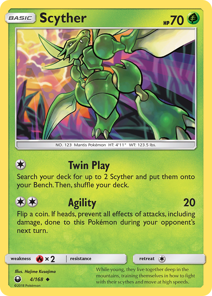 Scyther (4/168) [Sun & Moon: Celestial Storm] | Dumpster Cat Games