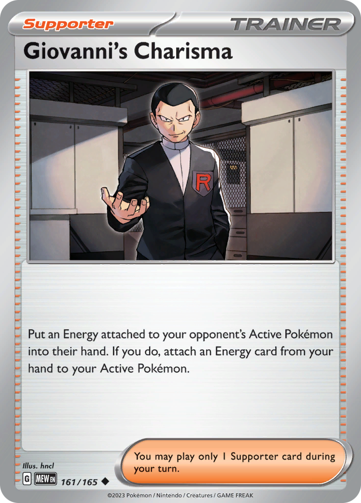 Giovanni's Charisma (161/165) [Scarlet & Violet 151] | Dumpster Cat Games
