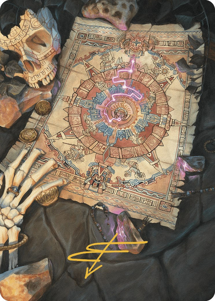 Map Token Art Card (Gold-Stamped Signature) [The Lost Caverns of Ixalan Art Series] | Dumpster Cat Games