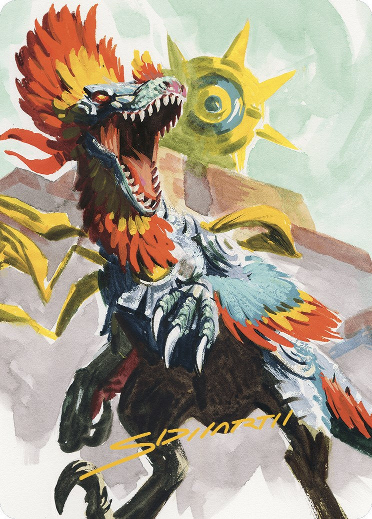 Pantlaza, Sun-Favored Art Card (Gold-Stamped Signature) [The Lost Caverns of Ixalan Art Series] | Dumpster Cat Games