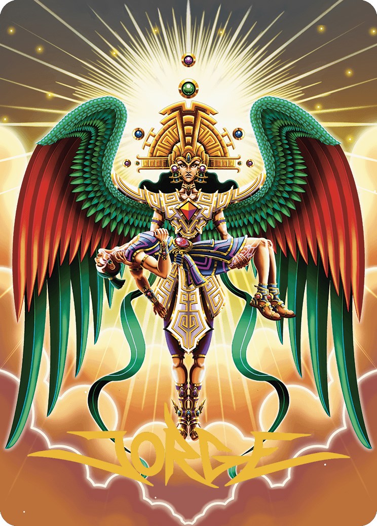 Resplendent Angel Art Card (59/81) (Gold-Stamped Signature) [The Lost Caverns of Ixalan Art Series] | Dumpster Cat Games