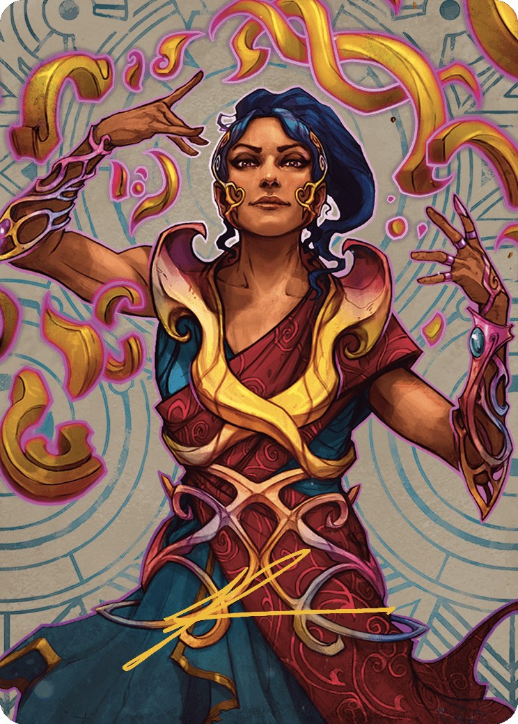 Saheeli, the Sun's Brilliance Art Card (Gold-Stamped Signature) [The Lost Caverns of Ixalan Art Series] | Dumpster Cat Games