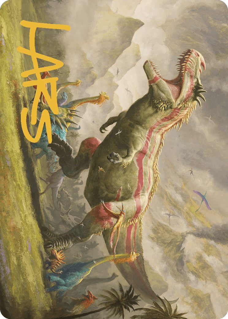 Ghalta, Stampede Tyrant Art Card (Gold-Stamped Signature) [The Lost Caverns of Ixalan Art Series] | Dumpster Cat Games