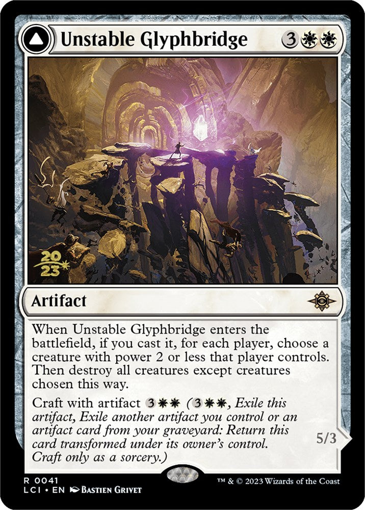 Unstable Glyphbridge // Sandswirl Wanderglyph [The Lost Caverns of Ixalan Prerelease Cards] | Dumpster Cat Games