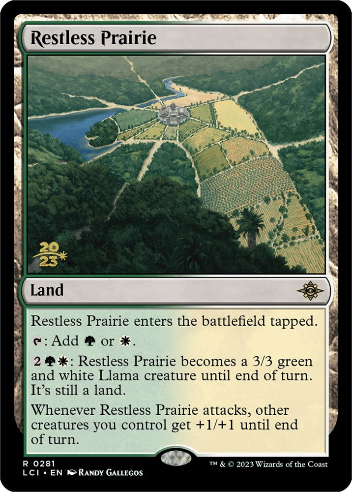 Restless Prairie [The Lost Caverns of Ixalan Prerelease Cards] | Dumpster Cat Games