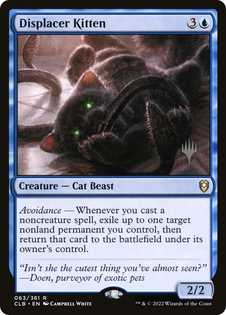 Displacer Kitten (Promo Pack) [Commander Legends: Battle for Baldur's Gate Promos] | Dumpster Cat Games