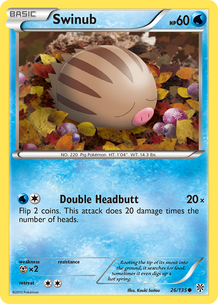 Swinub (26/135) [Black & White: Plasma Storm] | Dumpster Cat Games