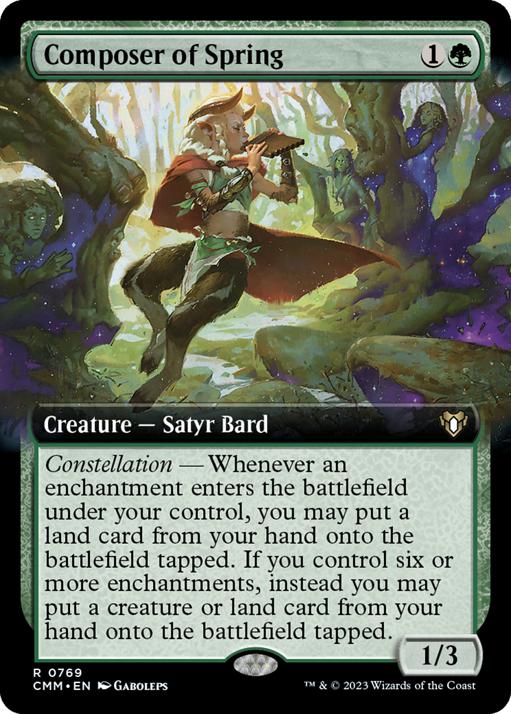 Composer of Spring (Extended Art) [Commander Masters] | Dumpster Cat Games