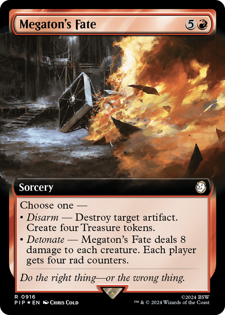 Megaton's Fate (Extended Art) (Surge Foil) [Fallout] | Dumpster Cat Games