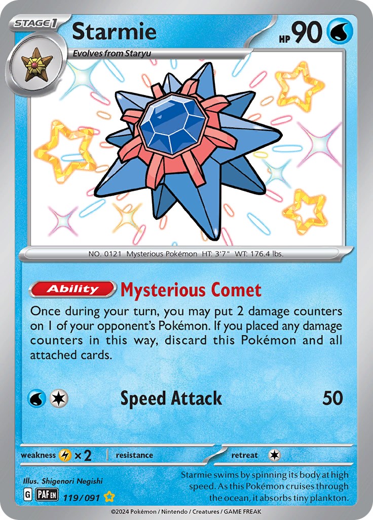 Starmie (119/091) [Scarlet & Violet: Paldean Fates] | Dumpster Cat Games