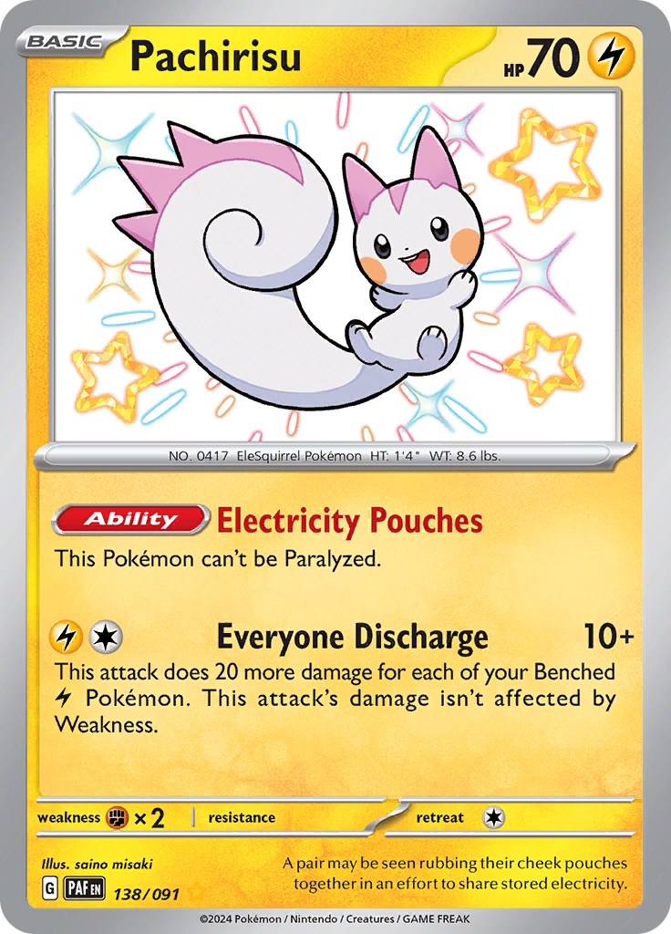 Pachirisu (138/091) [Scarlet & Violet: Paldean Fates] | Dumpster Cat Games
