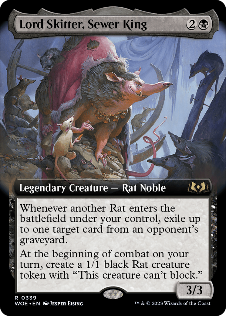 Lord Skitter, Sewer King (Extended Art) [Wilds of Eldraine] | Dumpster Cat Games