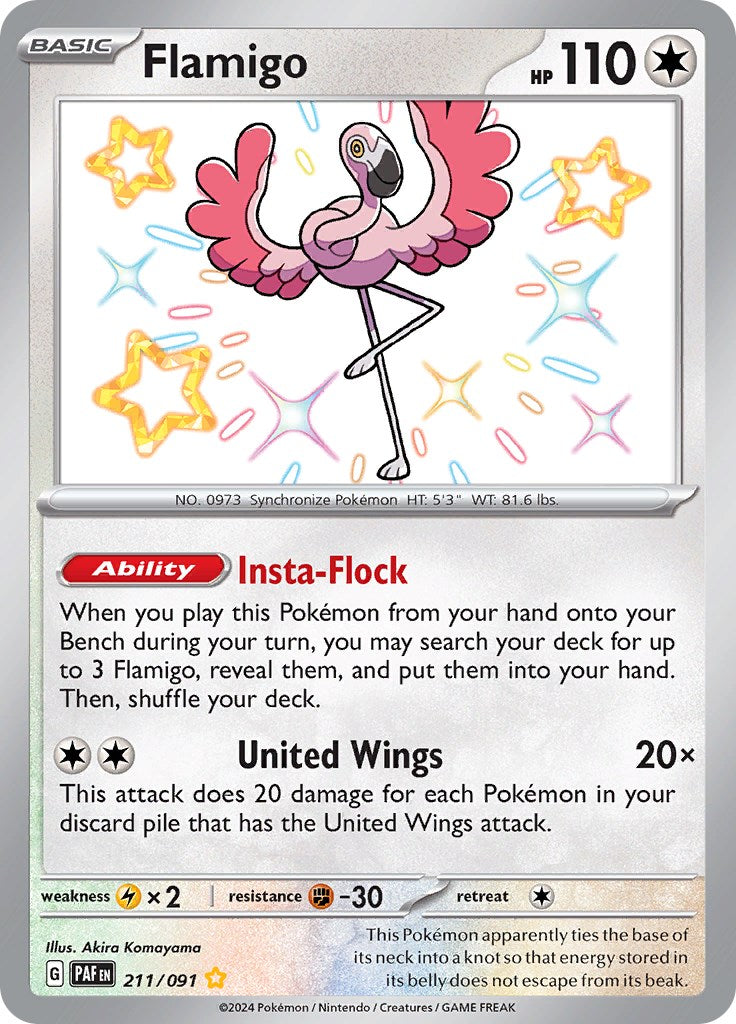 Flamigo (211/091) [Scarlet & Violet: Paldean Fates] | Dumpster Cat Games