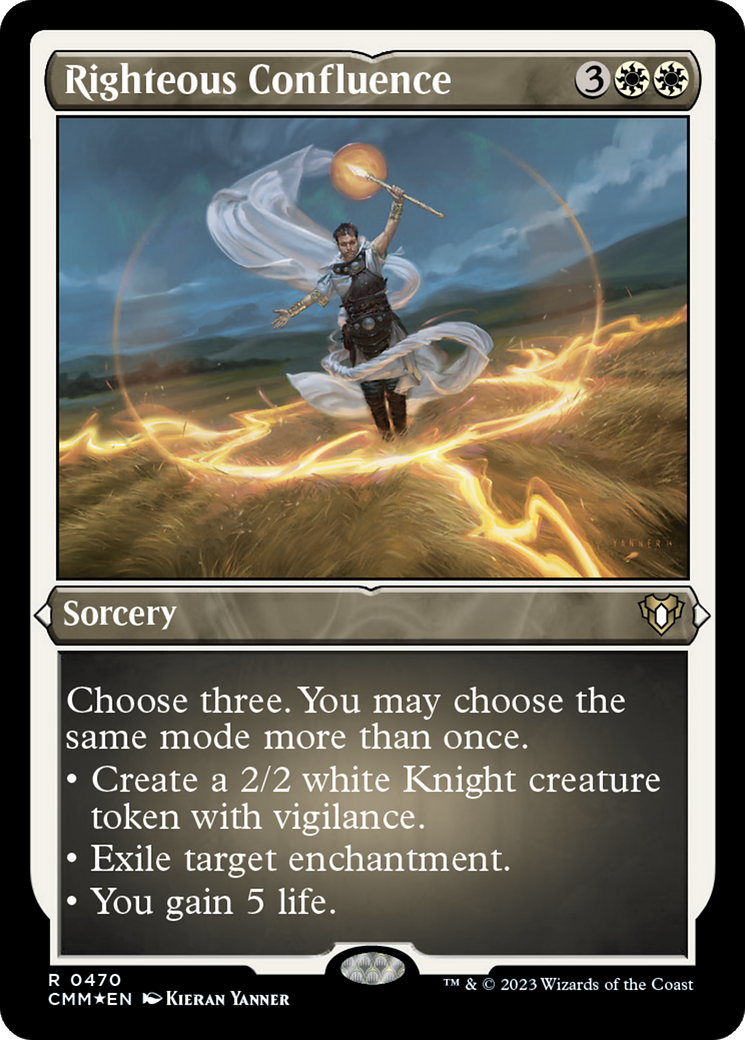 Righteous Confluence (Foil Etched) [Commander Masters] | Dumpster Cat Games
