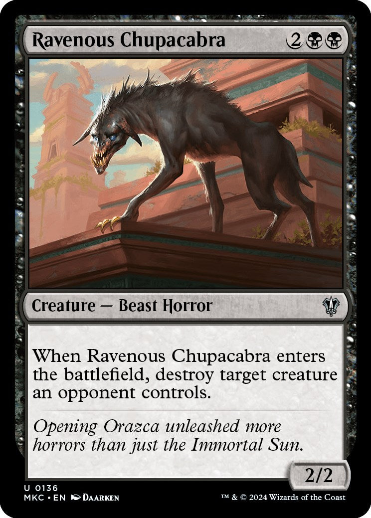 Ravenous Chupacabra [Murders at Karlov Manor Commander] | Dumpster Cat Games