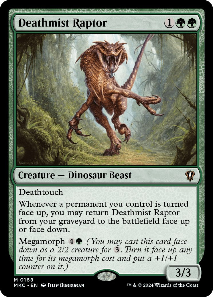 Deathmist Raptor [Murders at Karlov Manor Commander] | Dumpster Cat Games