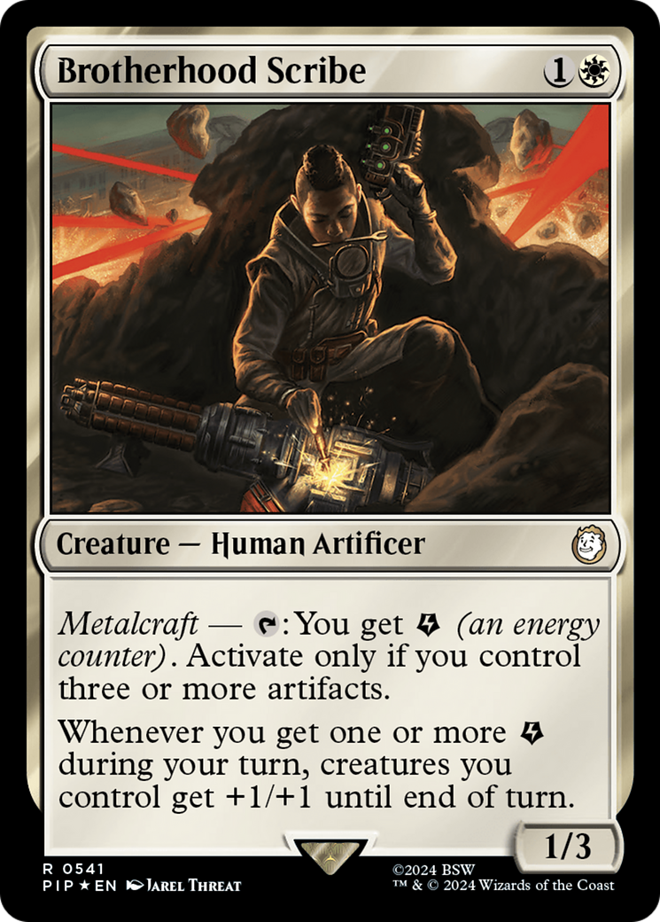Brotherhood Scribe (Surge Foil) [Fallout] | Dumpster Cat Games