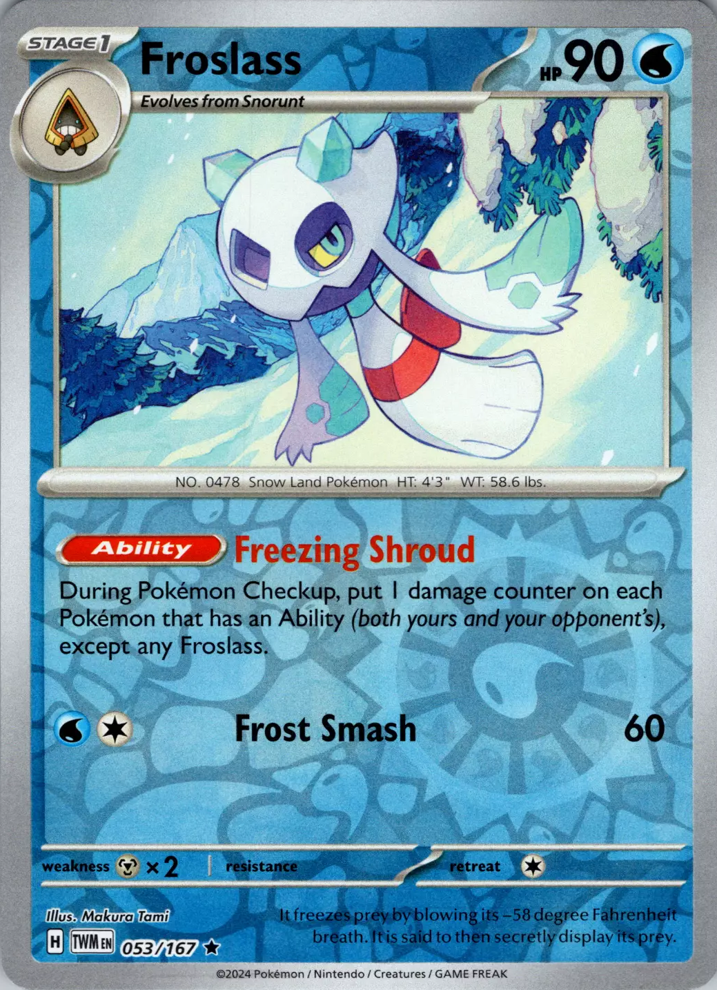 Froslass (053/167) [Scarlet & Violet: Twilight Masquerade] | Dumpster Cat Games