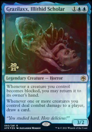 Grazilaxx, Illithid Scholar [Dungeons & Dragons: Adventures in the Forgotten Realms Prerelease Promos] | Dumpster Cat Games
