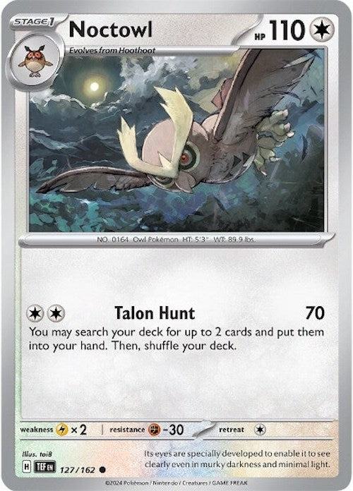Noctowl (127/162) [Scarlet & Violet: Temporal Forces] | Dumpster Cat Games