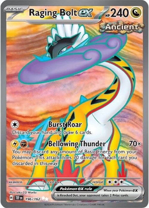 Raging Bolt ex (196/162) [Scarlet & Violet: Temporal Forces] | Dumpster Cat Games
