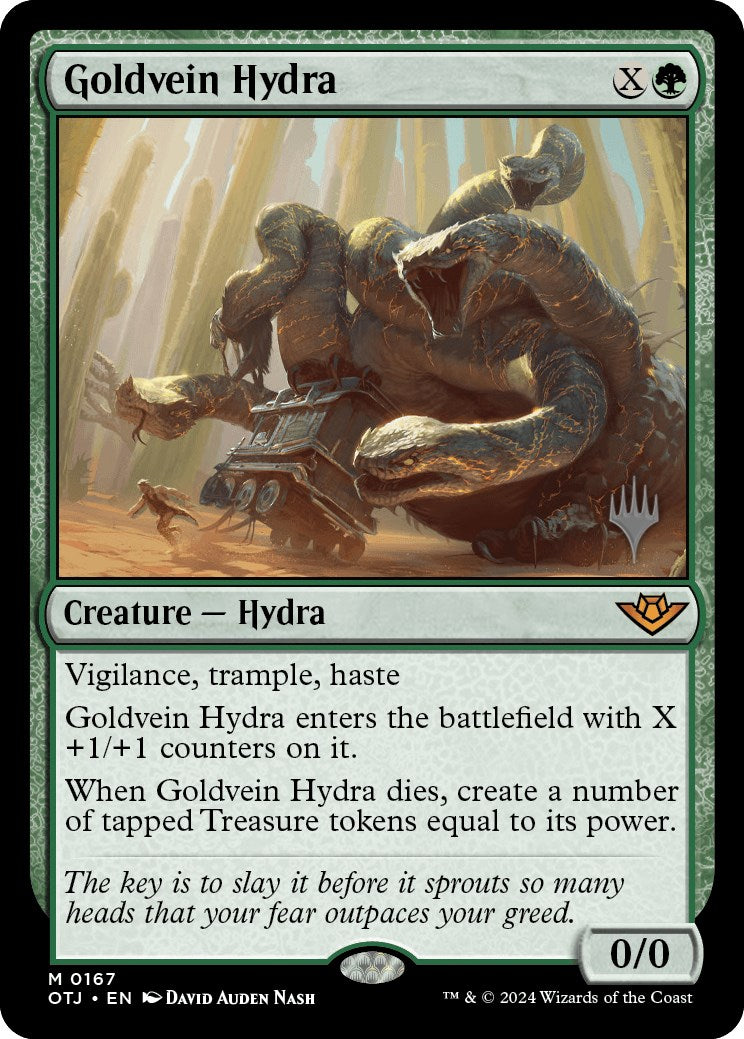 Goldvein Hydra (Promo Pack) [Outlaws of Thunder Junction Promos] | Dumpster Cat Games