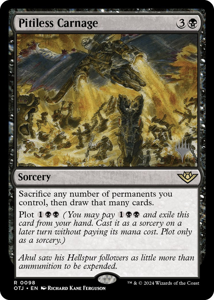 Pitiless Carnage (Promo Pack) [Outlaws of Thunder Junction Promos] | Dumpster Cat Games