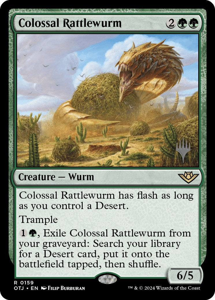 Colossal Rattlewurm (Promo Pack) [Outlaws of Thunder Junction Promos] | Dumpster Cat Games
