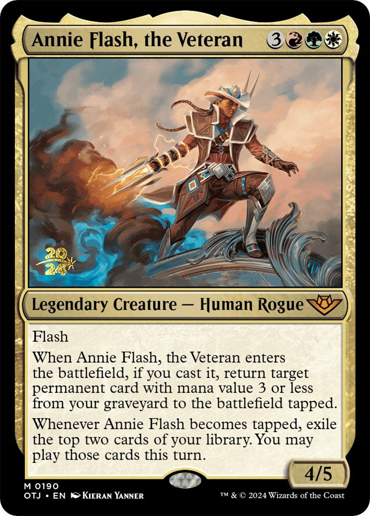 Annie Flash, the Veteran [Outlaws of Thunder Junction Prerelease Promos] | Dumpster Cat Games