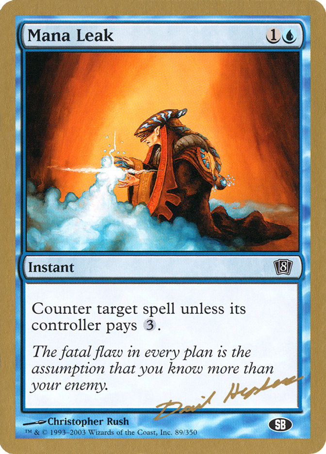 Mana Leak (Dave Humpherys) (SB) [World Championship Decks 2003] | Dumpster Cat Games